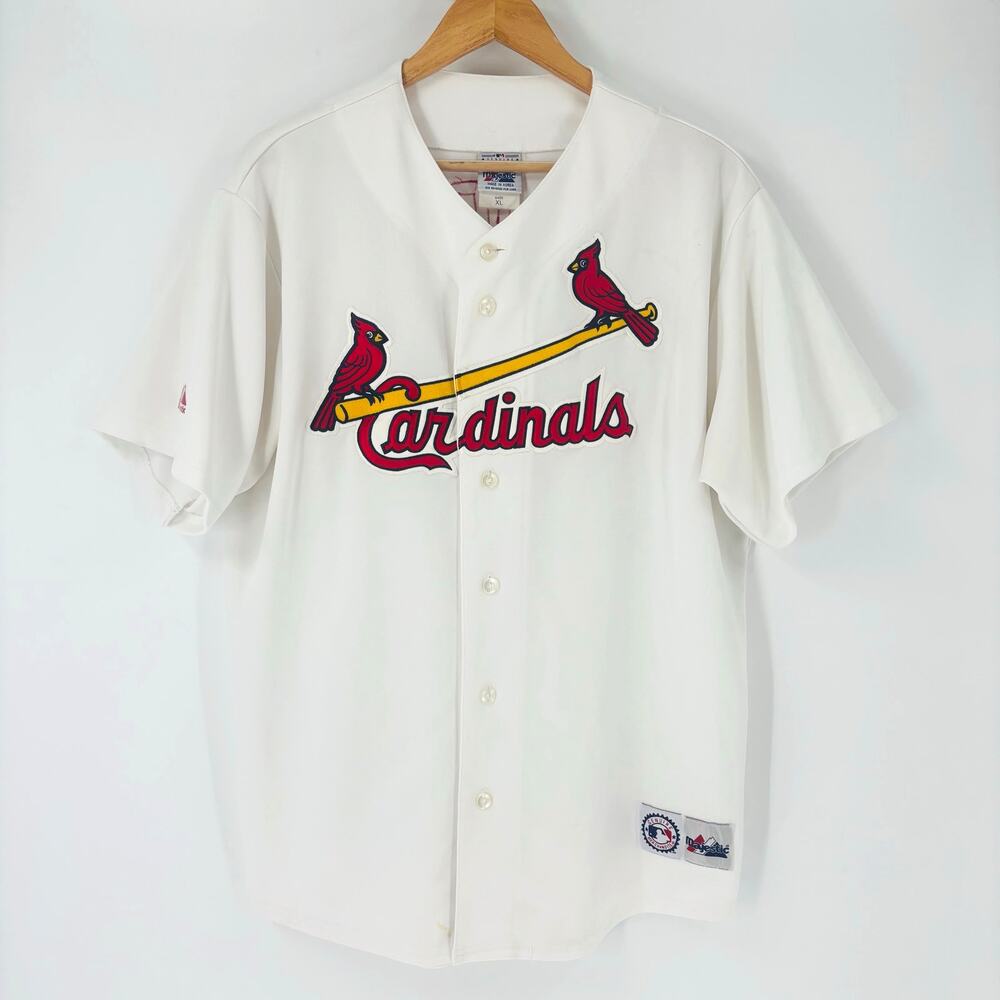 Vintage Albert Pujols Jersey St Louis Cardinals Size XL Majestic Sewn Official